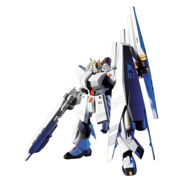 Gundam Express Australia Bandai 1/144 HGUC FA-93HWS NU Gundam + HWS view on front