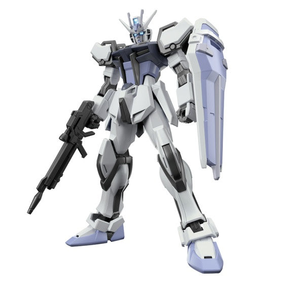 Bandai Bikkura Tamago - Gunpla Entry Grade Strike Gundam (Grand Slam Equipped) & Mini Gunpla Mobile GOOhN (Sand Yellow) / Mobile ZnO (Light Grey) - strike front on
