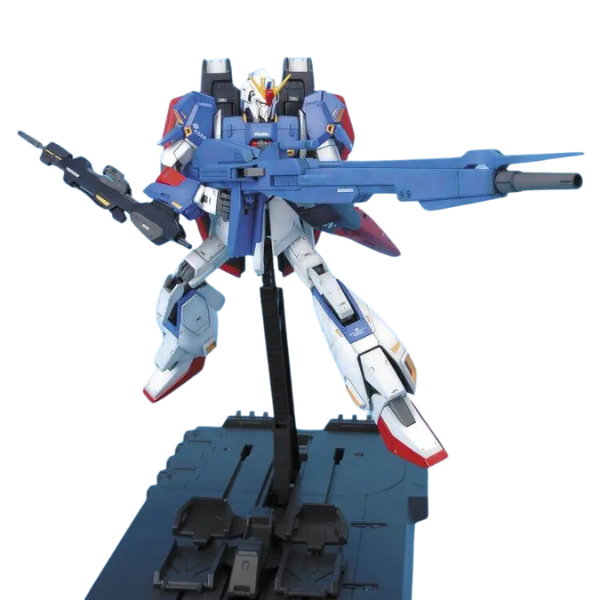 Gundam Express Australia Bandai 1/100 MG MSZ-006 Zeta Gundam Ver 2.0 action pose in stand