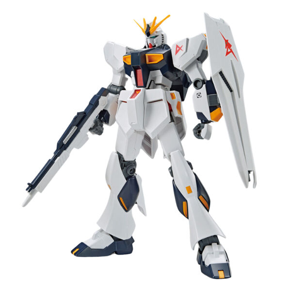 Gundam Express Australia Bandai 1/144 EG RX-93 Nu Gundam view on front with rifle