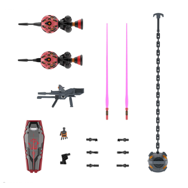 Gundam Express Australia Bandai 1/144 HG Red Gundam weapons and accessories