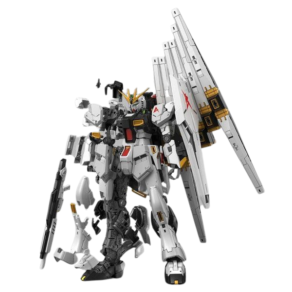Gundam Express Australia Bandai 1/144 RG RX-93 Nu Gundam  front view with other parts