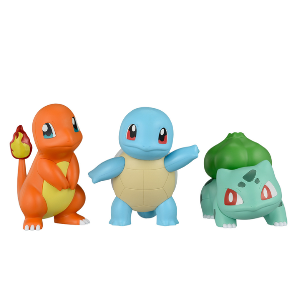 Gundam Express Australia Bandai Pokemon Plamo Collection Quick!! 11 + 13 + 17 Charmander Bulbasaur Squirtle view on front
