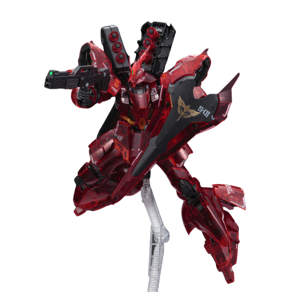 Gundam Express Australia Bandai RG 1/144 Gundam Base Limited Sazabi [Clear Color]  action pose