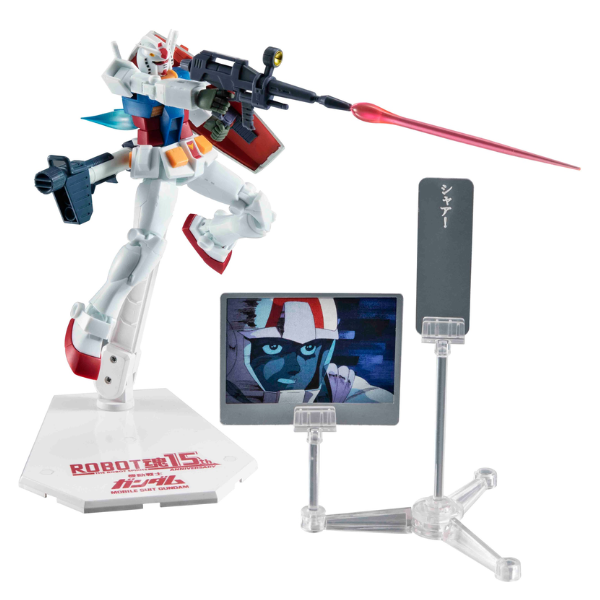 Gundam Express Australia Bandai ROBOT Damashii (SIDE MS) RX-78-2 Gundam ver. A.N.I.M.E. ROBOT Damashii15th ANNIVERSARY view on front
