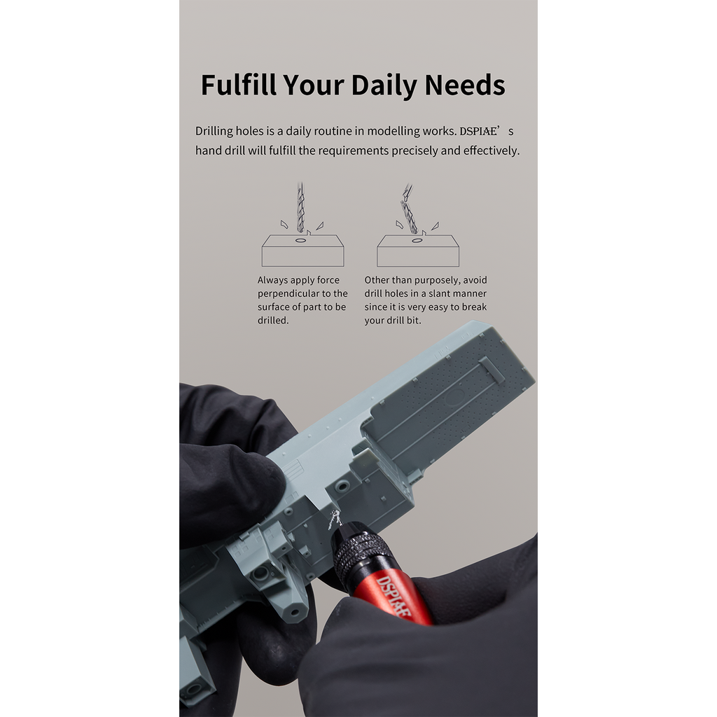 DSPIAE Alloy Chuck Hand Drill example use