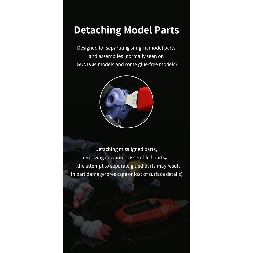 Dspiae Parts Separator with Retracting Blade detaching unglued part