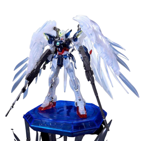 Gundam Express Australia Gundam Base Limited 1/144 RG Limited Wing Zero EW (Clear Colour) holding two rifles