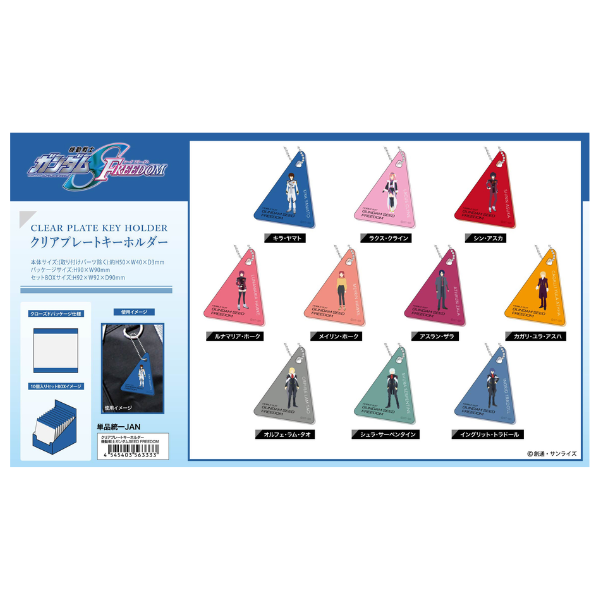 Gundam Express Australia Hasepro Gundam Seed Freedom: Clear Plate Keychain 1Box 10pcs details