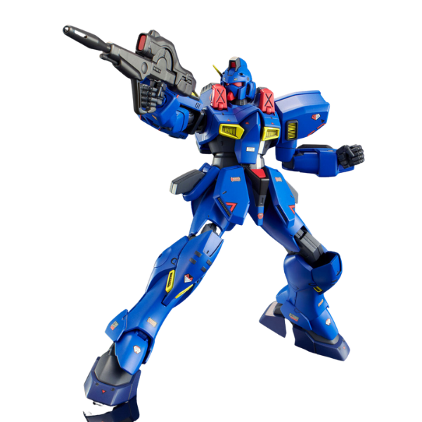 Gundam Express Australia P-Bandai RE/100 1/100 Gun-EZ Land Use Type Bluebird Team Colors view on front