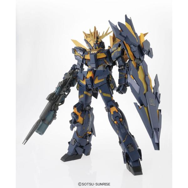 Bandai 1/60 PG RX-0 Unicorn 02 Banshee Norn front on view.