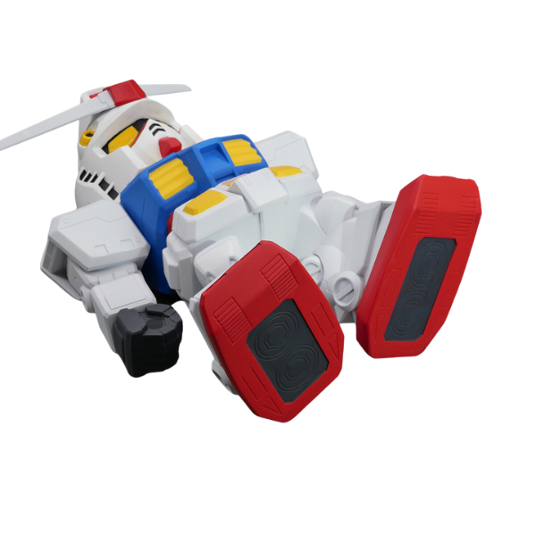 Gundam Express Australia Plex Jumbo Soft Vinyl Figure SD RX-78-2 SD Gundam (Reissue ) lying on the ground