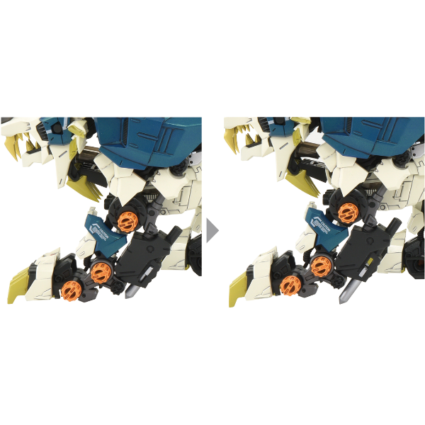 Gundam Express Australia Takara Tomy 1/72 AZ-03 Murasame Liger (Zoids) feet focus details