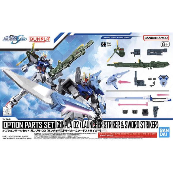 Gundam Express Australia Bandai Gundam Option Parts Set Gunpla 02 (Launcher Striker & Sword Striker) package artwork