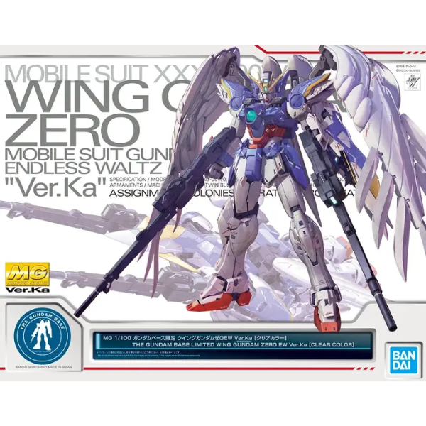 Gundam Express Australia P-Bandai 1/100 MG Gundam Base Limited Wing Gundam EW Ver Ka [Clear Colour] package artwork