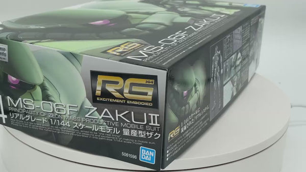 Gundam Express Australia Bandai 1/144 RG MS-06F Zaku II package artwork VIDEO BY gea