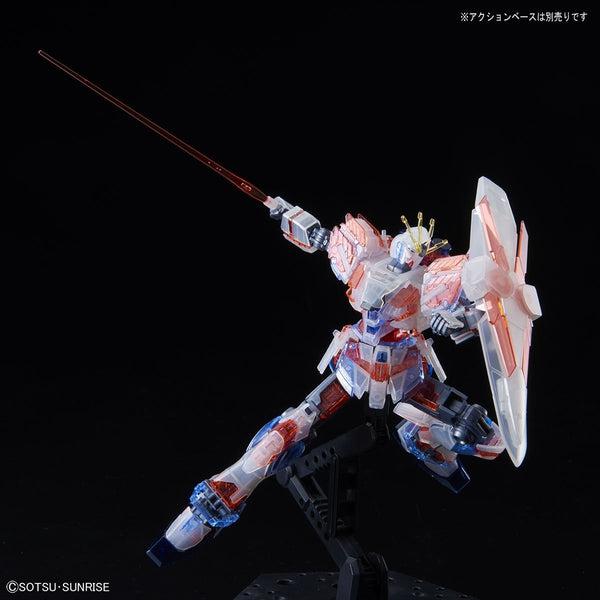 Bandai HG 1/144 Gundam Base Event Limited Narrative C Packs [Clear Colour] action pose