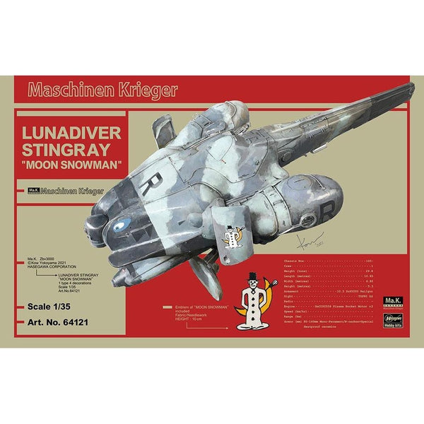 Hasegawa 1/35 Ma.k Lunadiver Stingray Moon Snowman Limited package artwork