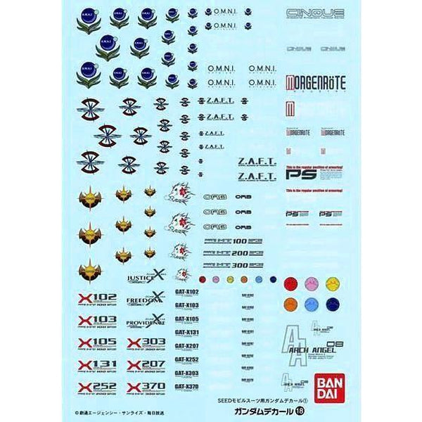 Bandai 1/100 GD-18 MG Seed Generic Waterslide Decals package artwork