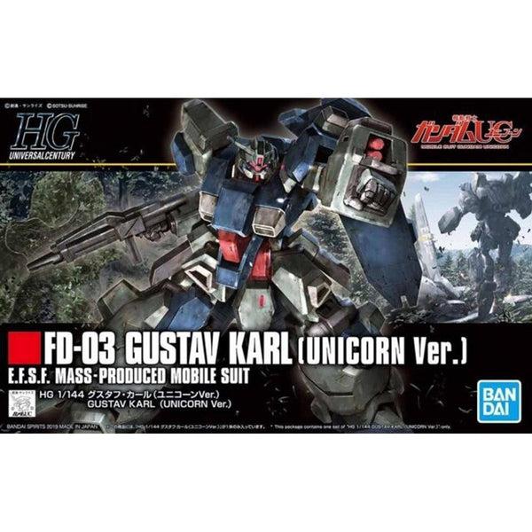 Bandai 1/144 HGUC Gustav Karl Unicorn Ver. package art