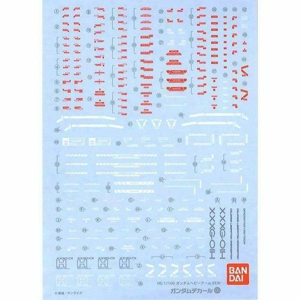 Bandai 1/100 GD-100 MG Gundam Heavyarms EW Ver Waterslide Decals