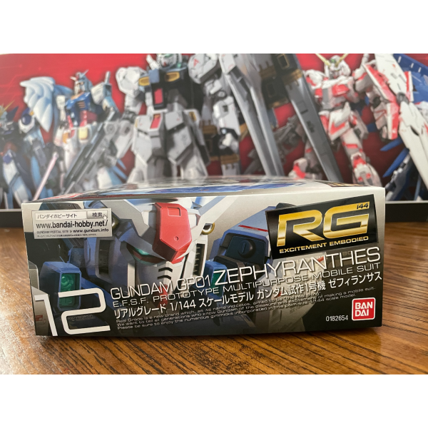 Bandai 1/144 RG RX-78 GP01 Zephyranthes end  package artwork