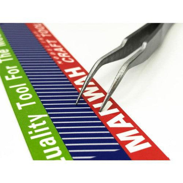 Manwah Angled Tweezers tip view