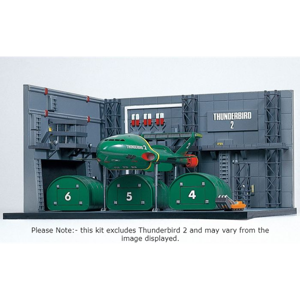 Aoshima 1/350 Thunderbird No.2 Container Dock. assembled kit with thunderbird 2