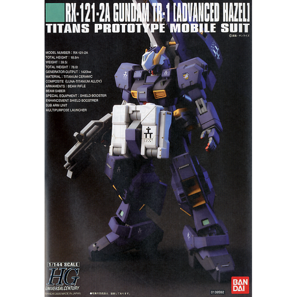 Bandai 1/144 HGUC Advanced Hazel front on view