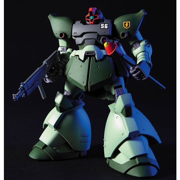 Bandai 1/144 HGUC Rick Dom II Light Green Ver front on view.