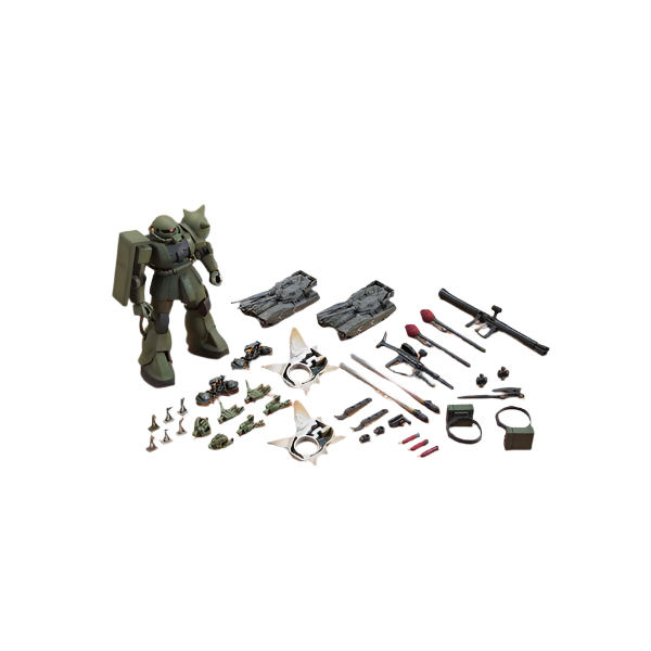 Bandai 1144 HG MS-06 Zaku The Ground War Set inclusions