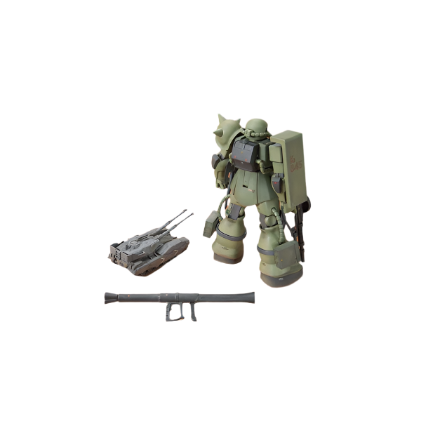 Bandai 1144 HG MS-06 Zaku The Ground War Set rear view zaku + tank + bazooka