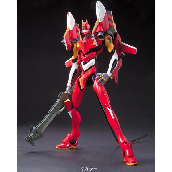 Bandai HG Eva-02 Evangelion 02 Version front on view.