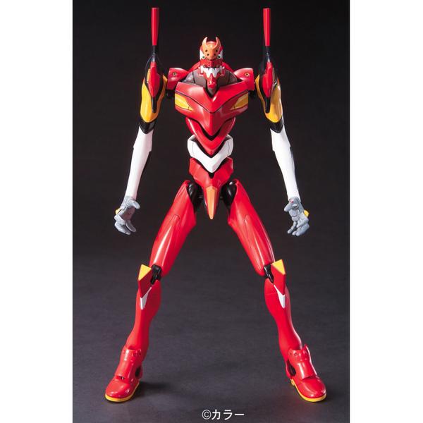 Bandai HG Eva-02 Evangelion 02 Version front on view. 2