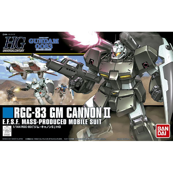 Gundam Express Australia Bandai 1144 HGUC RGC-83 GM Cannon II  package artwork