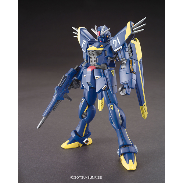 Bandai 1/144 HGUC Gundam F91 Harrison Custom front on view.