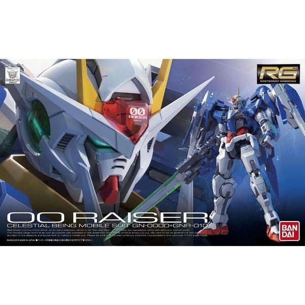 Bandai 1/144 RG - 00 Raiser - Celestial Being Mobile Suit -  GN-0000+GNR-010 package art