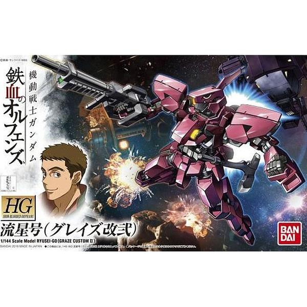 Bandai 1/144 HGIBO Ryusei-Go Graze Custom II package artwork