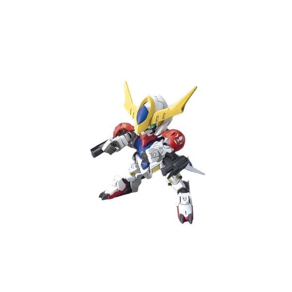 Bandai SDBB Gundam Barbatos Lupus DX action pose with weapon. 