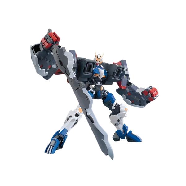 Bandai 1/144 HGIBO Dantalion action pose with weapon. 