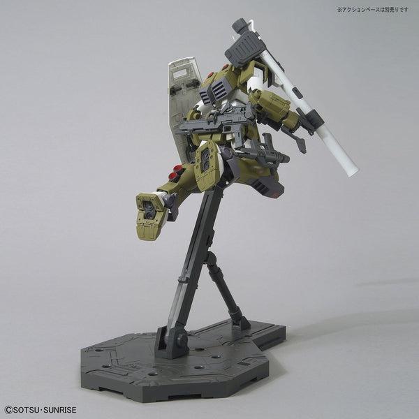 Bandai 1/100 MG RGM-79SC GM Sniper Custom rear view in flight with weapons