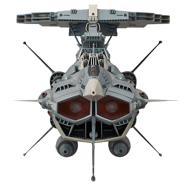 Bandai 1/1000 U.N.C.F. AAA Class DX front on view.