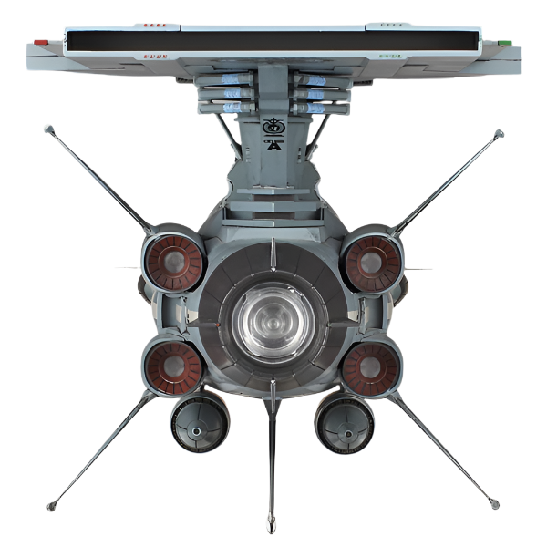 Bandai 1/1000 U.N.C.F. AAA Class DX rear view.