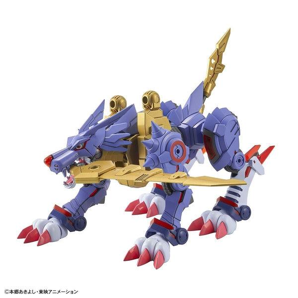 Bandai Figure Rise Standard Metalgarurumon action pose with weapon. 