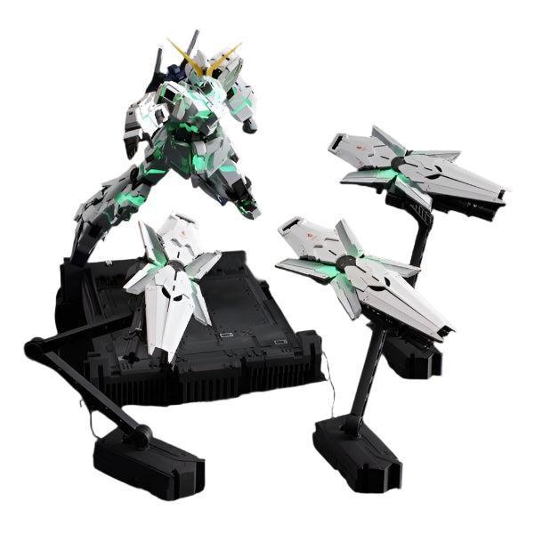 PRE-ORDER Bandai 1/100 MGEX Unicorn Gundam Ver Ka  action pose with green leds