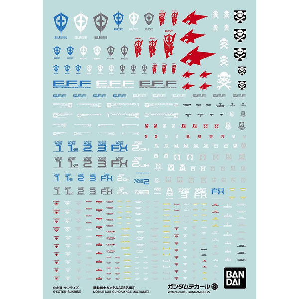 Bandai 1/144 GD-121 Age Gundam Waterslide Decals