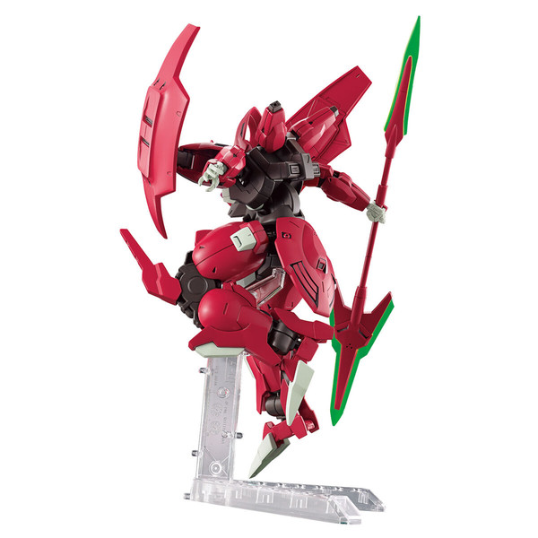 Bandai 1/144 HG Gundam Darilbalde action pose on included action base