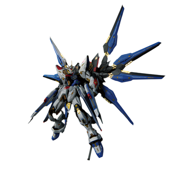 Bandai 1/100 MGEX Strike Freedom Gundam  action pose black background