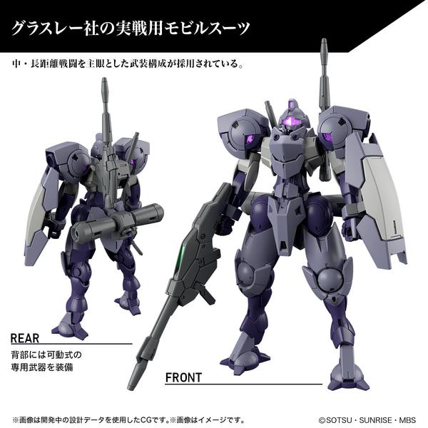 Bandai 1/144 HG Heimdree Sturm front on view & rear view.