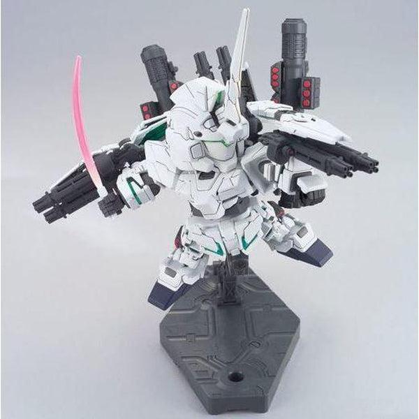 Bandai SD BB Senshi  BB390 Full Armour Unicorn Gundam on action base with sabre